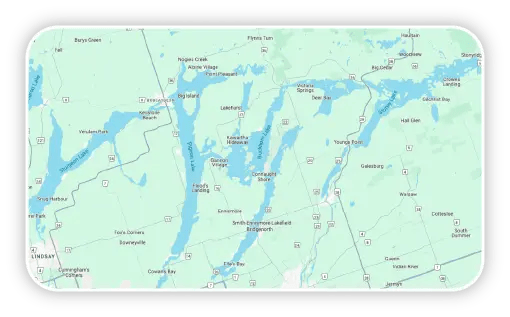 A map of the Kawartha Lakes