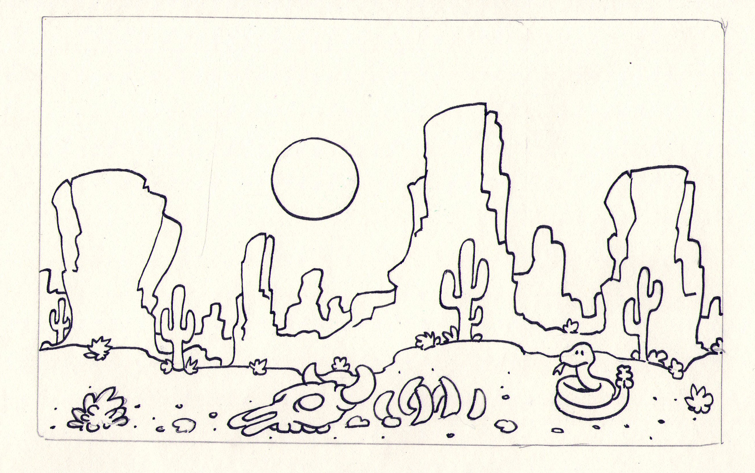 How to draw a desert scene very easy step by stepdrawing tutorial,art tutorial youtube video you can watch the video at slow speed or pause . Desert Scene The Art Of Kevin M Rucker