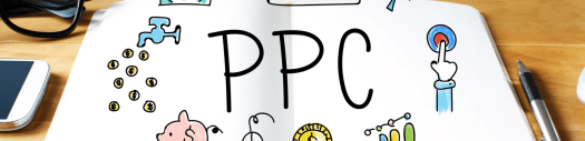 KnewChoice PPC Agency sketching ideas in a journal for a new PPC campaign.