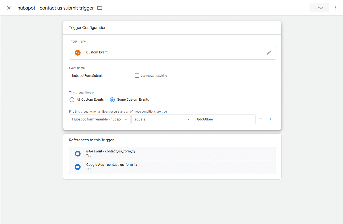 Hubspot custom event trigger