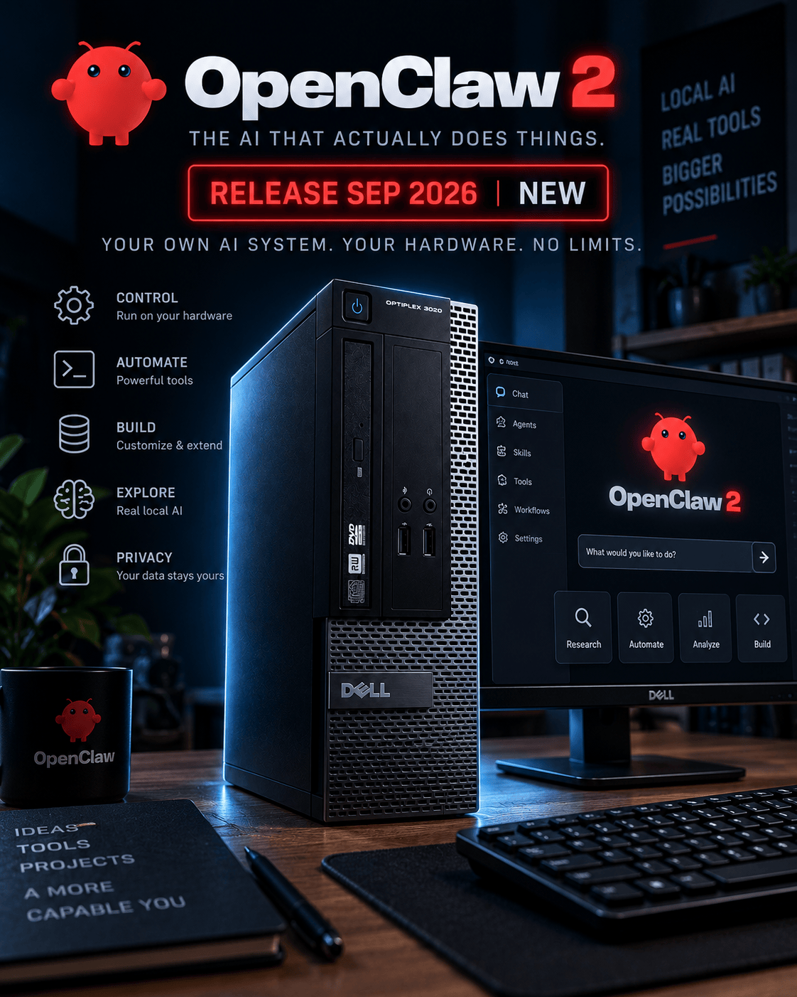 OpenClaw 2 Plugin-Ready Dell OptiPlex 3020 i5 8GB 500GB Ubuntu PC