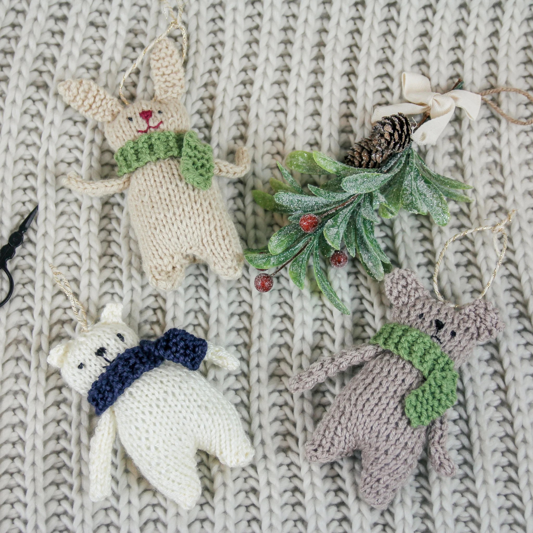 cute knit ornaments diy patterns