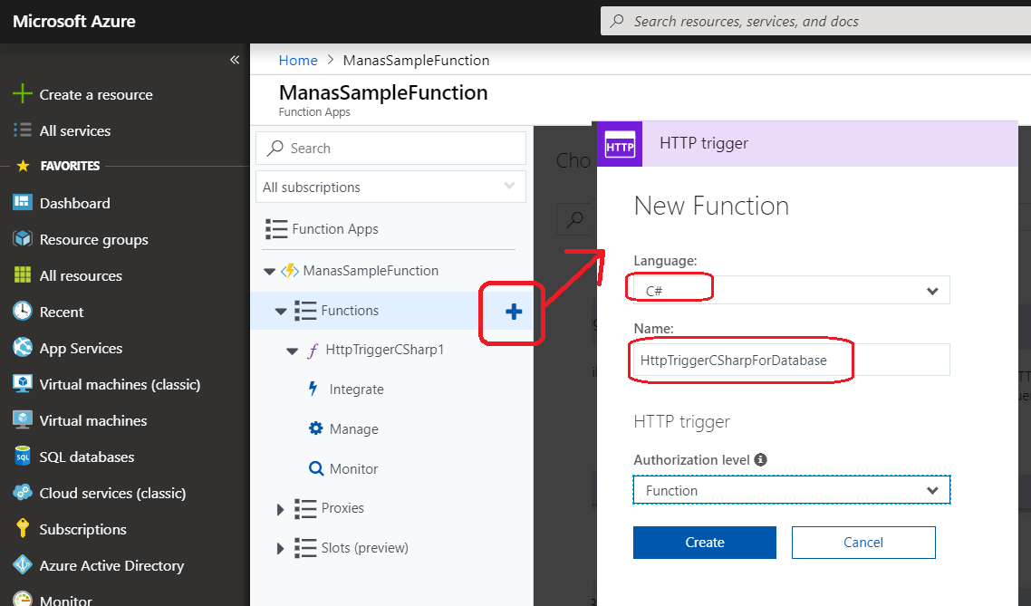 Azure - Add New Azure Function to existing Azure Function App