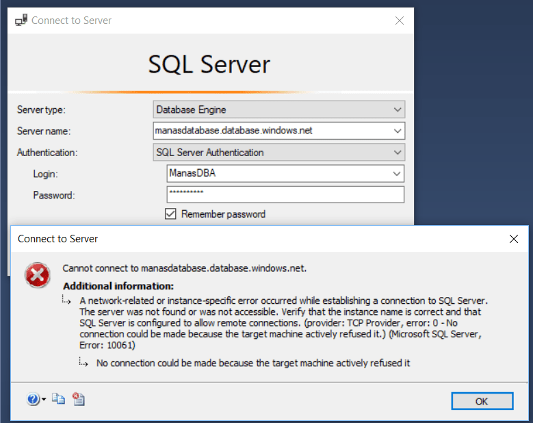 Azure – How To Create And Connect Azure SQL Database (Cloud ...