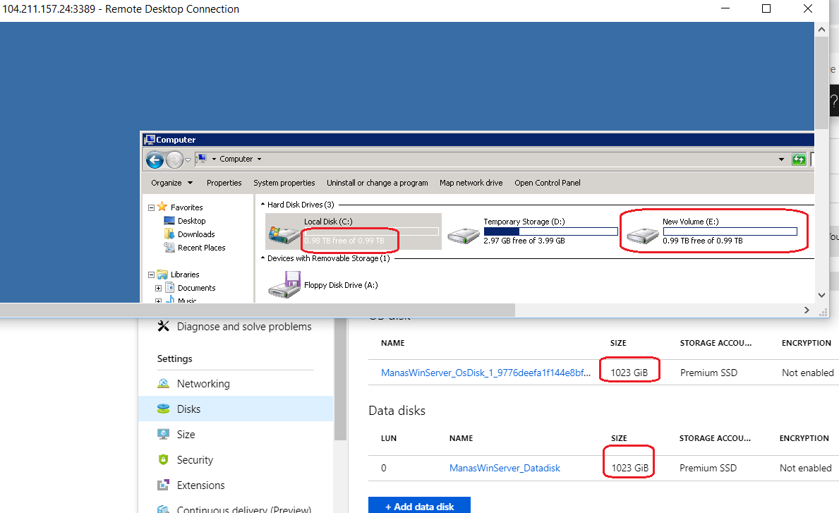 VM Scaled up successfully