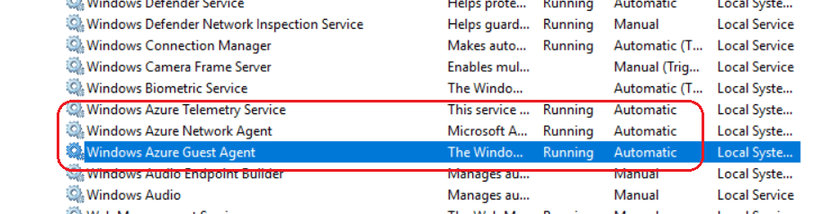 Both Services running on VM