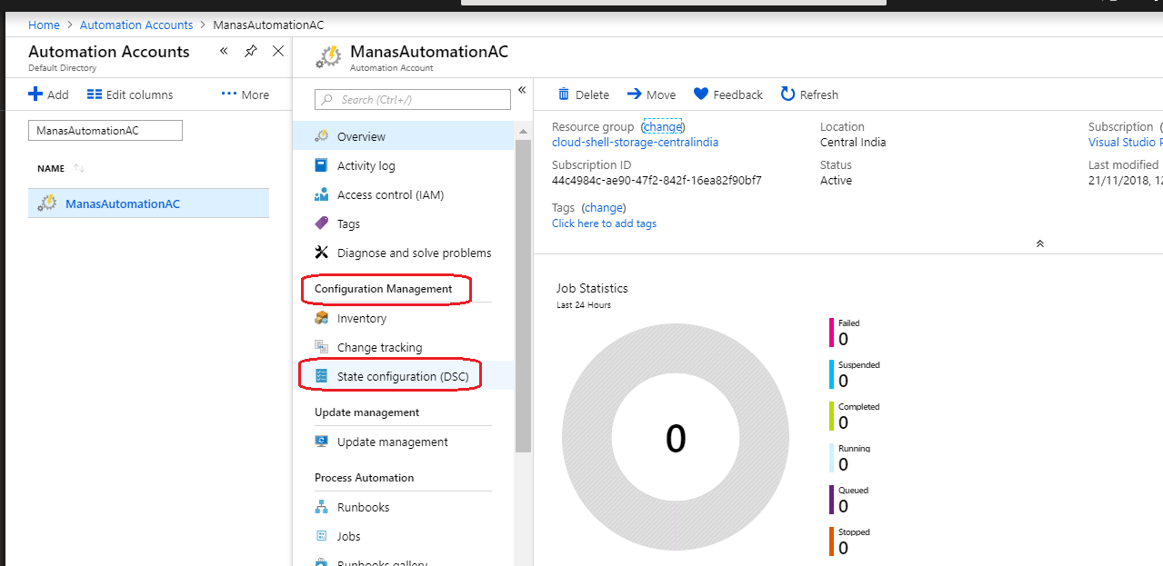 Inside Automation Account