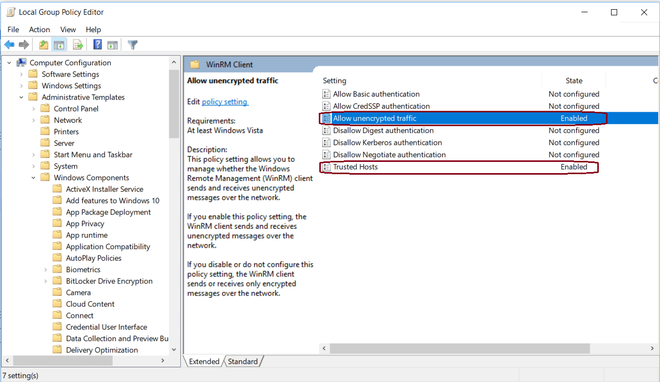 Local Group Policy Configuration
