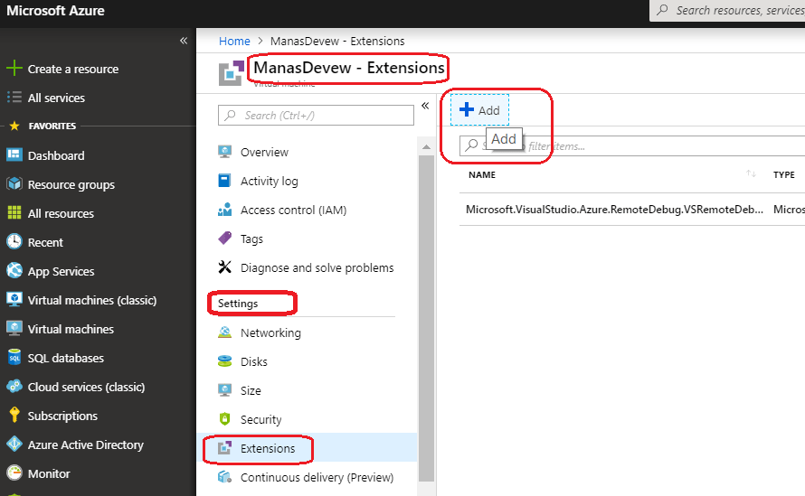 Adding New VM Extension