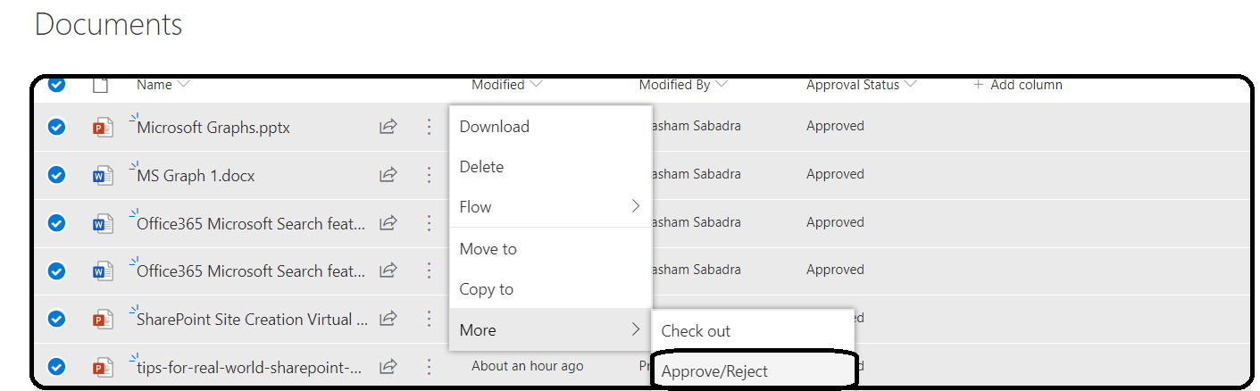 M365-SharePoint Online : New Feature - Bulk Approvals for List and Documents