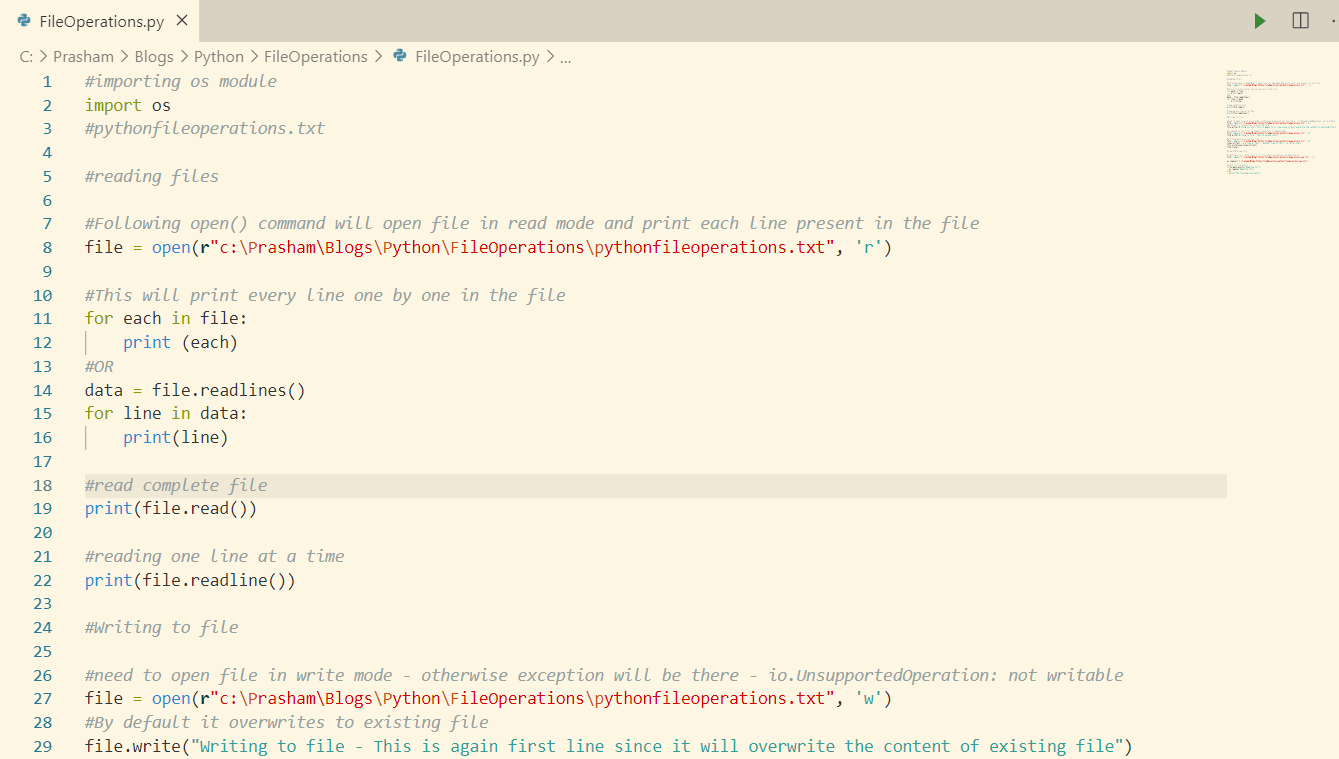 Python - File operations