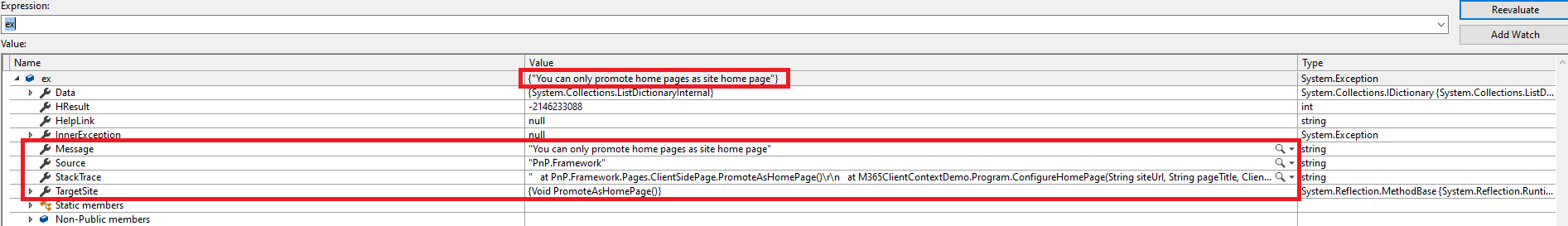 M365 - SharePoint Online - Error - You can only promote home pages as site home page - error while calling ClientSidePage.PromoteAsHomePage() in CSOM