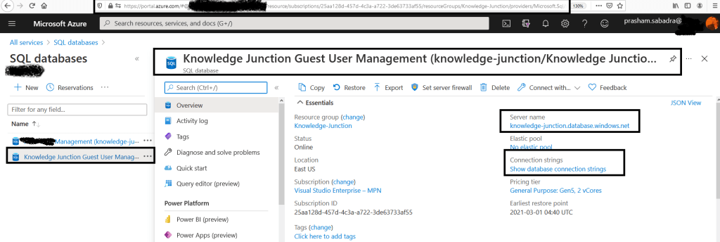 Microsoft Azure - Azure SQL db Microsoft Azure - Azure SQL db