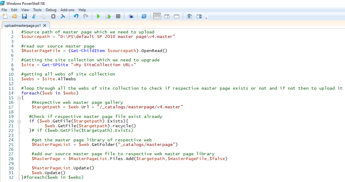 SharePoint - Upload Master Page