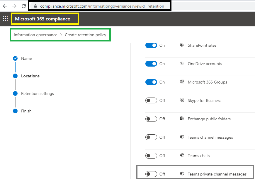 Microsoft Teams - Retention policies are now available for Teams private channel