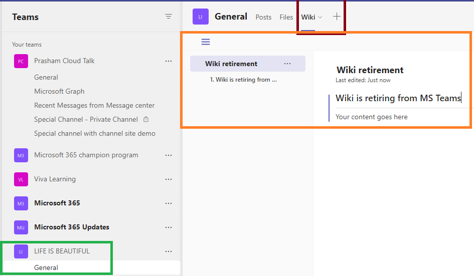 OneNote in Microsoft Teams