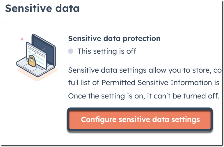 Store Sensitive Data In Hubspot - Minimal Illustration Collection - Full HD Quality