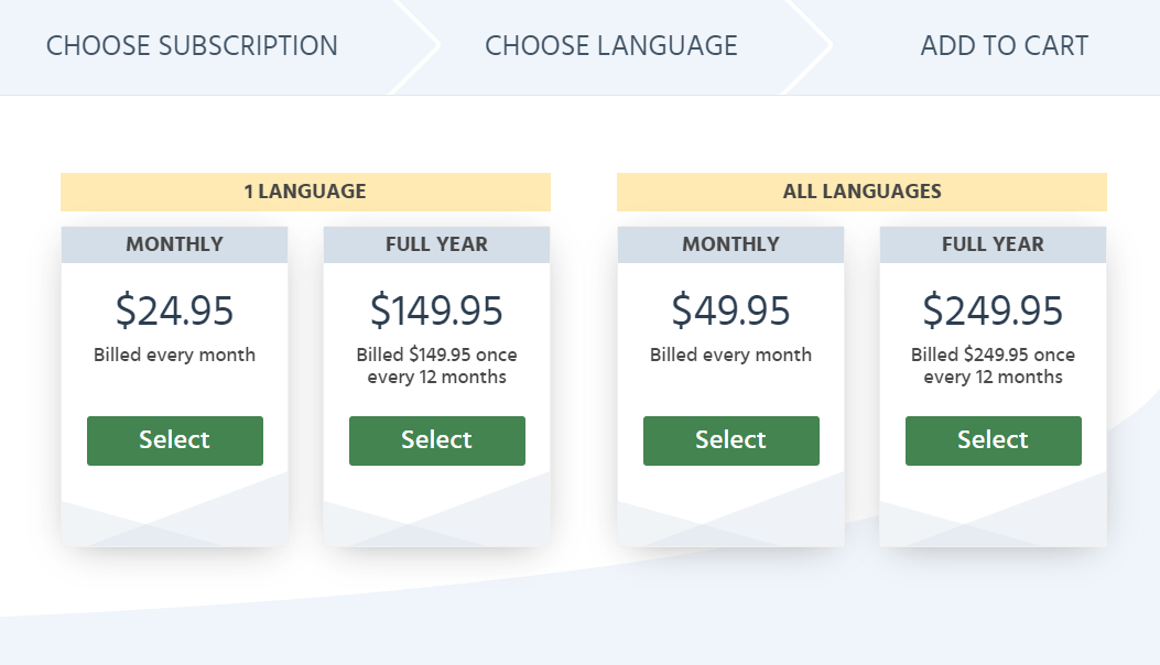 Purchasing Your First Transparent Language Subscription - Mobile Ocean Patterns for Desktop