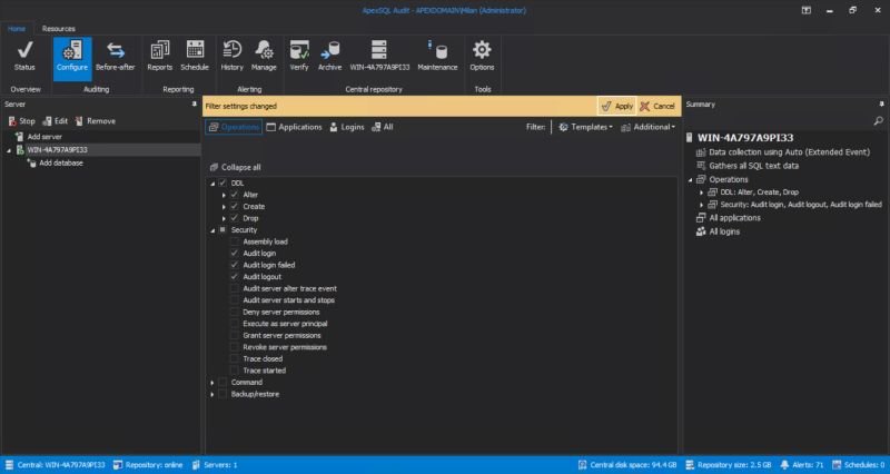Auditing Sql Server Databases Initial Configuration - Premium City Illustration - Mobile