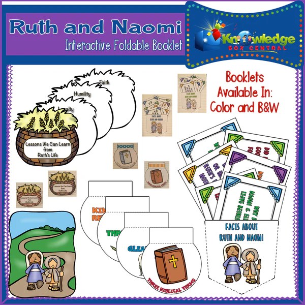 Ruth and naomi interactive foldable booklets
