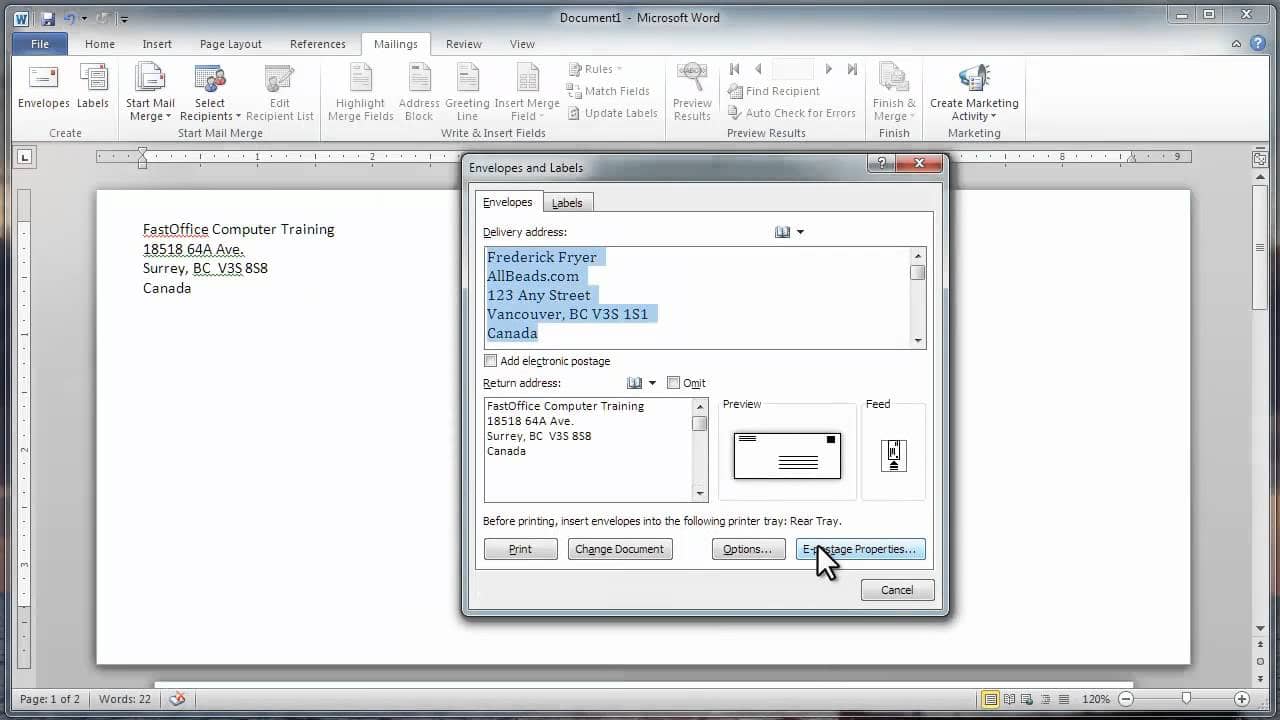 There are 1.2 billion microsoft office users worldwide, and microsoft word is easily the most commonly used word processor. How To Create And Print An Envelope In Microsoft Word Knowtechie