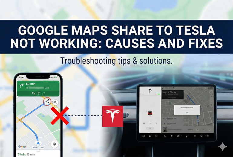 Google Maps Share To Tesla Not Working Causes And Fixes Know Vehicles Google Maps Share To Tesla Not Working 