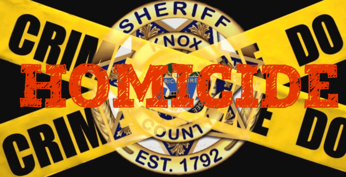 KCSO Badge, crossed crime scene tape, and "Homicide"