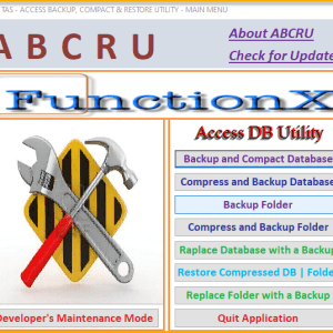 Access Backup Compact Restore Main Menu