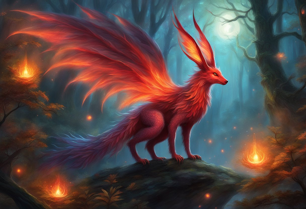 Carbuncle Mythical Creature - Artistic 8K Geometric Backgrounds | Free Download