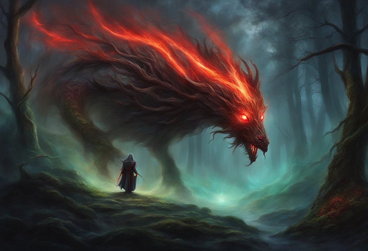 Drekavac Mythical Encyclopedia - Premium Vintage Background Gallery - Ultra HD