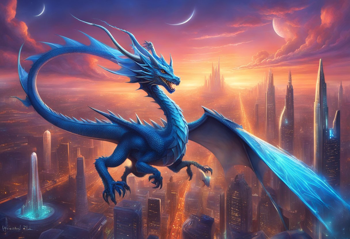 Azure Dragon Payhip - Modern Geometric Picture - Full HD
