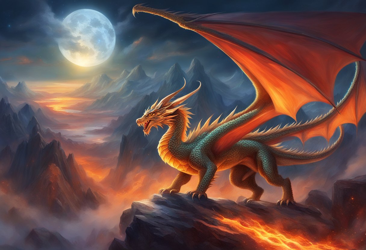 Slavic Dragon Mythical Encyclopedia - Space Illustration Collection - HD Quality