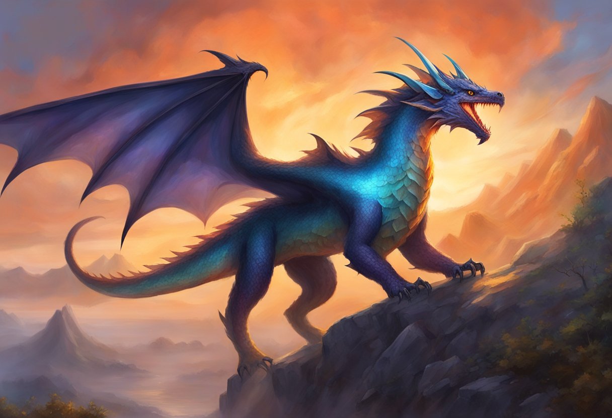 Wyvern Mythical Creatures - Best Sunset Designs in HD