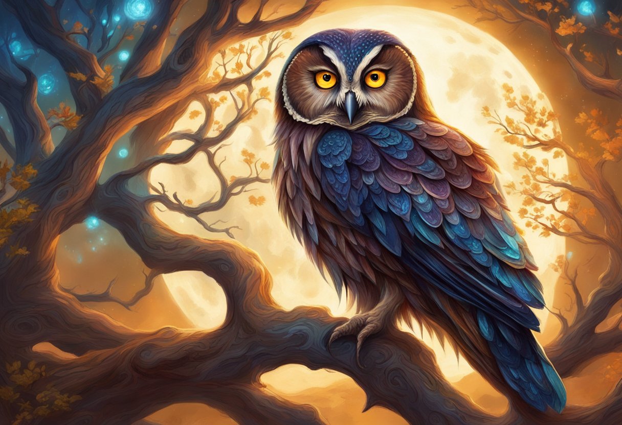 Strix Mythical Creature Mythical Encyclopedia - Classic Dark Image - High Resolution