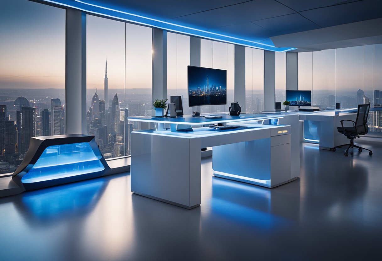 Futuristic Office Interior Design Future Workspaces - Professional High Resolution Space Photos | Free Download