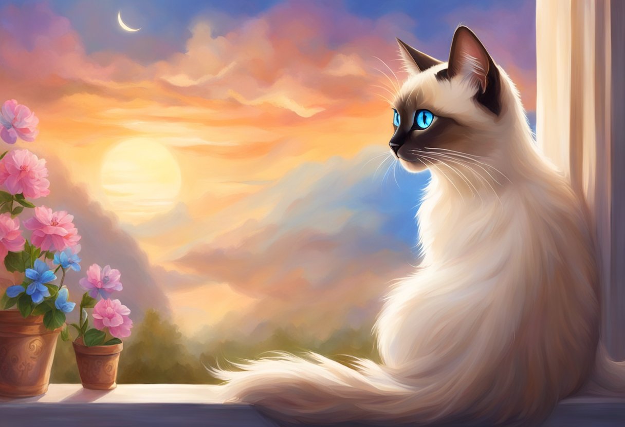 Flutterfly Blue Phantom Siamese Cat - Mobile Dark Arts for Desktop