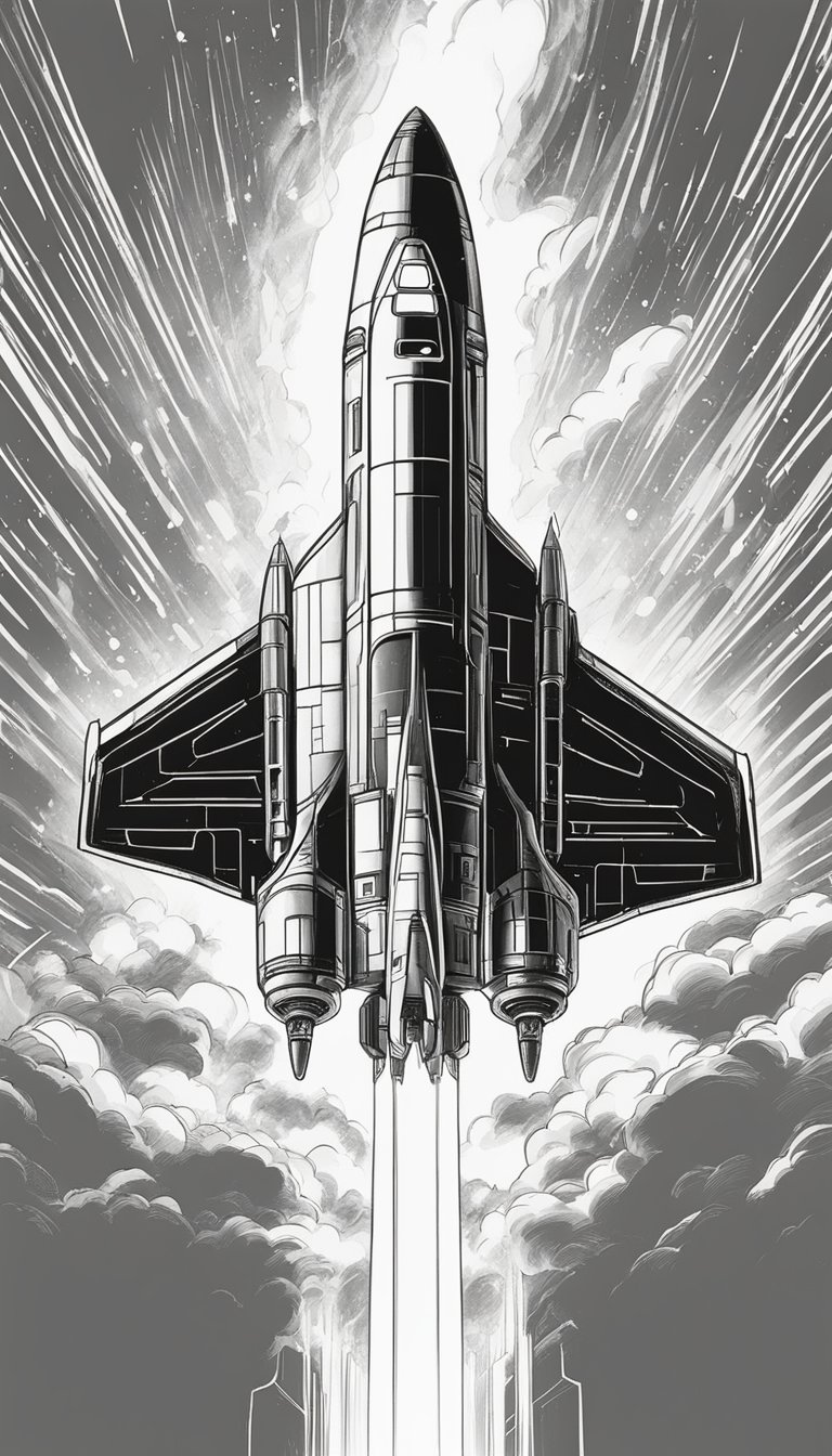 Spaceship Drawing Scrolller - Premium Sunset Pattern Gallery - Ultra HD