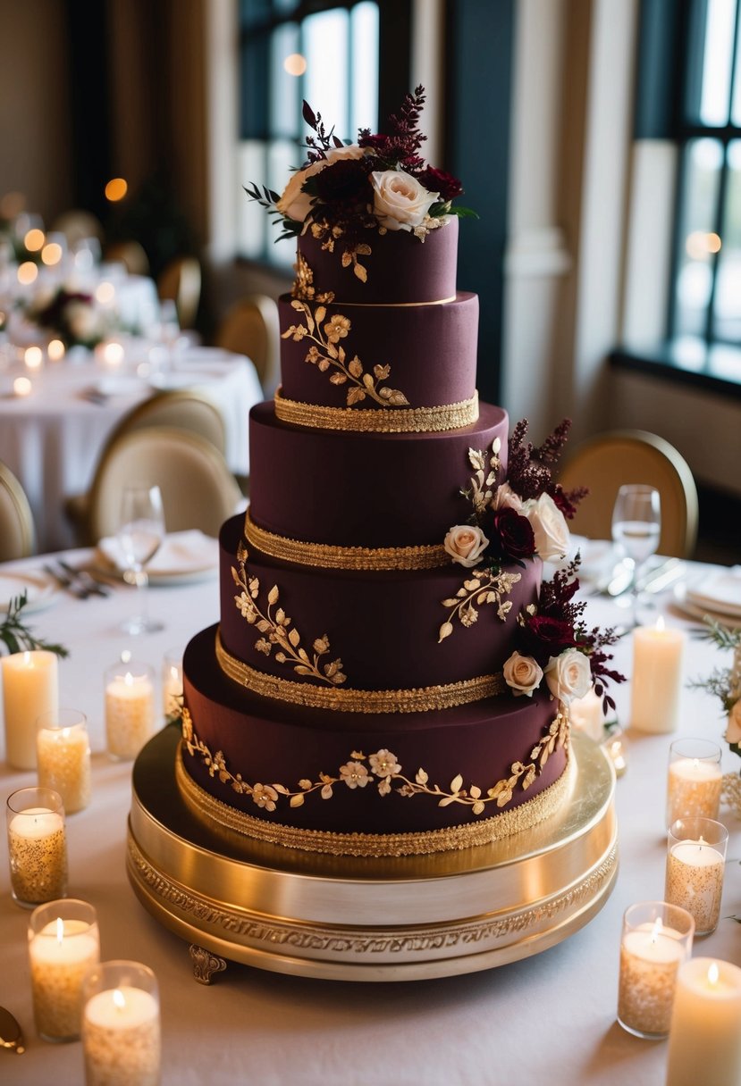 15 Maroon Wedding Cake Ideas to Make Your Big Day Special