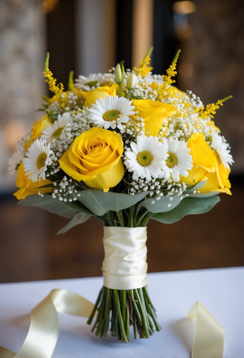 15 Yellow and White Wedding Bouquet Ideas to Brighten Your Big Day