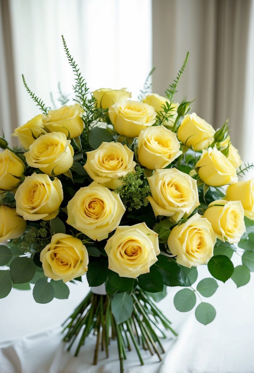 15 Yellow Roses Wedding Bouquet Ideas for Your Special Day