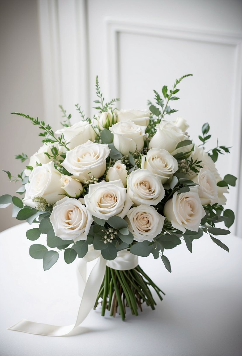 15 Roses White Wedding Bouquet Ideas for Your Dream Day