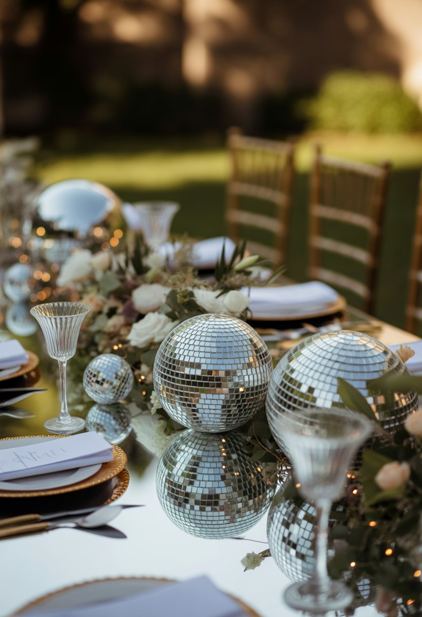 15 Disco Ball Wedding Table Decoration Ideas to Sparkle Your Reception