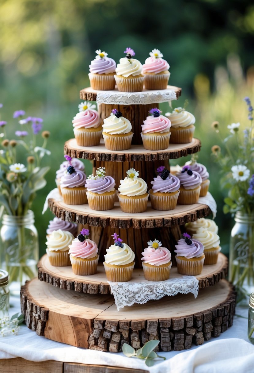 25 Rustic Wedding Cupcake Display Ideas to Inspire Your Celebration