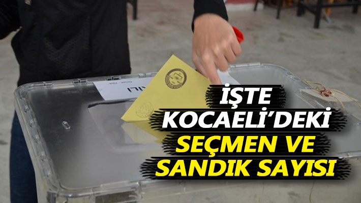 İşte Kocaeli'deki seçmen ve sandık sayısı