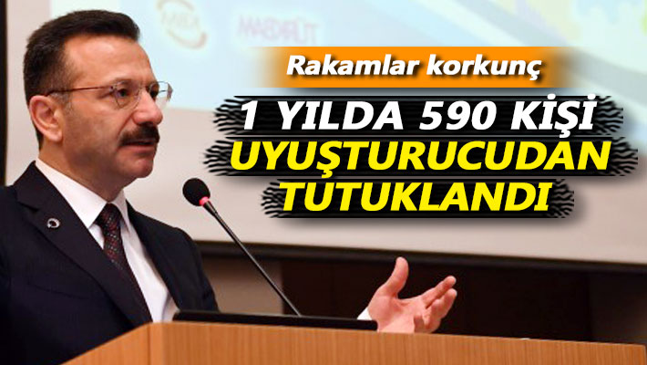 1 yılda 590 kişi uyuşturucudan tutuklandı