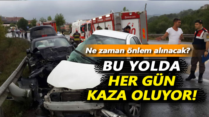 Bu yolda her gün kaza oluyor!