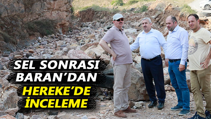 Sel sonrası Baran'dan Hereke'de inceleme