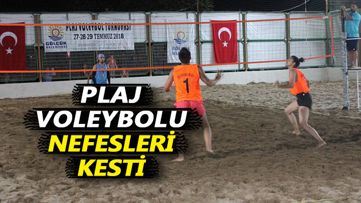 Gölcük’te plaj voleybolu nefesleri kesti