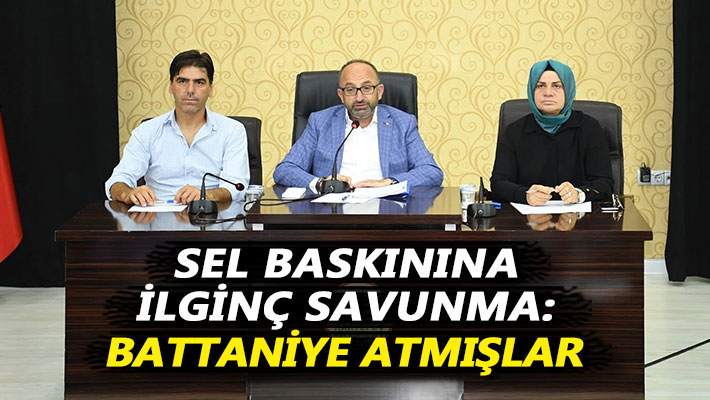 Sel baskınına ilginç savunma: Battaniye atmışlar