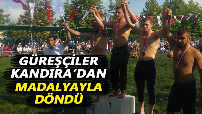 Güreşçiler Kandıra’dan madalyayla döndü